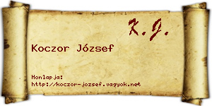 Koczor József névjegykártya