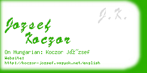 jozsef koczor business card